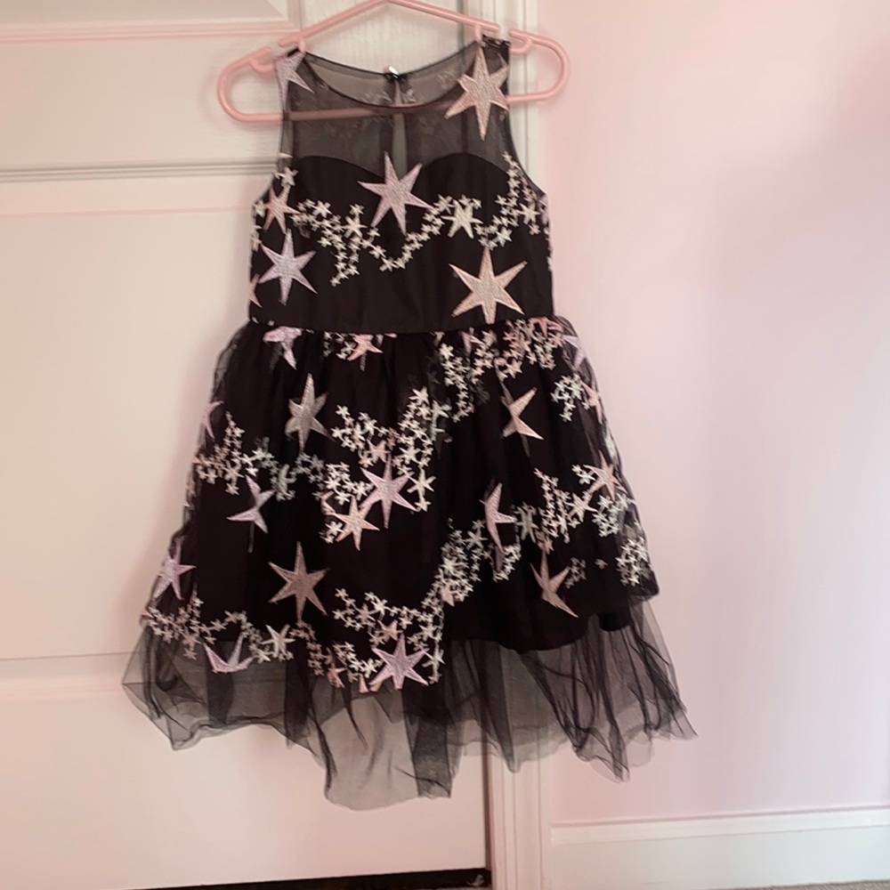 Black dress with white stars